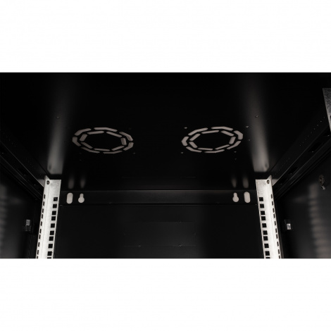 Шкаф 19" телекоммуникационный настенный, 12U 635x600х600 мм, дверь стекло,черный